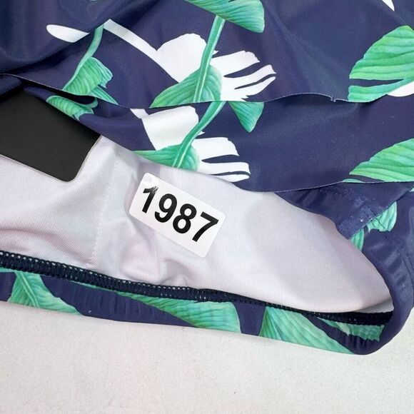 Tempt Me Bikini Top Womens Large Flounce Ruffles Off Shoulder Swim NEw Tropical - Picture 9 of 10